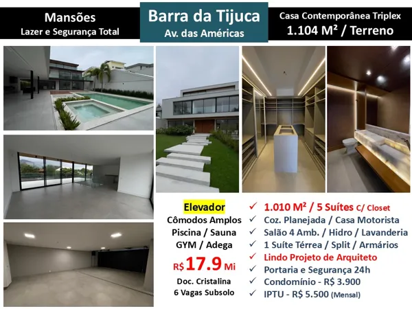 Casa Contemporânea Triplex 1010m² — foto 6