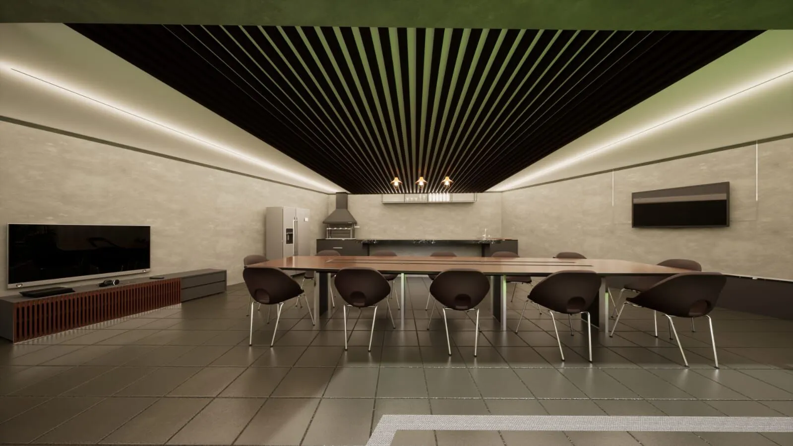 Suíte 3 da casa 1485m² Condomínio Mansões com vista jardim