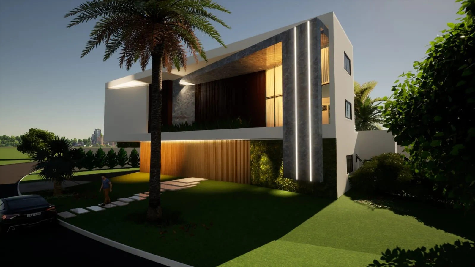 Área de serviço e lavanderia da casa 1485m² Condomínio Mansões