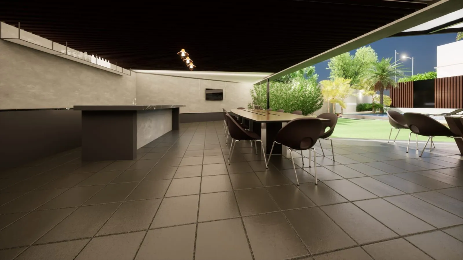 Espaço gourmet 2 com churrasqueira da mansão Condomínio Mansões Barra